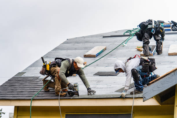 Professional Roof Installation technician working in Howells, NY